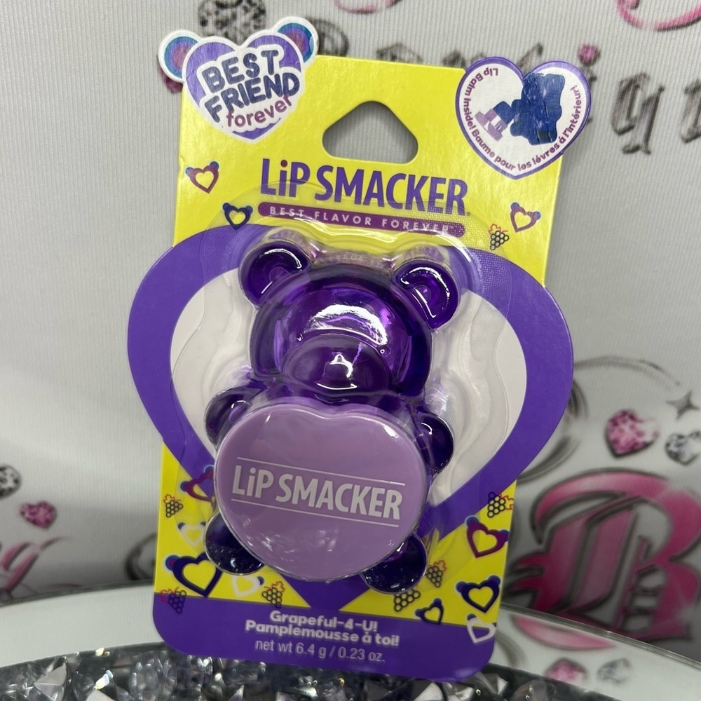 Lip smacker gummy bear lip chap lip gloss container brand new neon purple